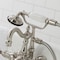 Kingston Brass CA1009T8 3-3/8" Tub Wall Mount Clawfoot Tub Faucet with Hand Shower, Brushed Nickel CA1009T8 - alternate 5